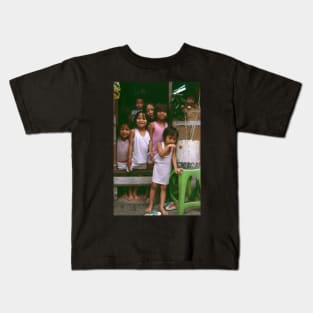 How Many Can We Squeeze Into One Hut? Kids T-Shirt